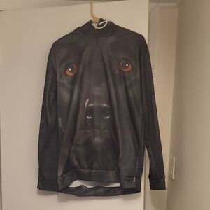 Black Dog Face Hoodie